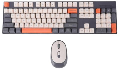 Asixxsix Ensemble Clavier et Souris sans Fil, Clavier Ergonomique (Tapez 2)