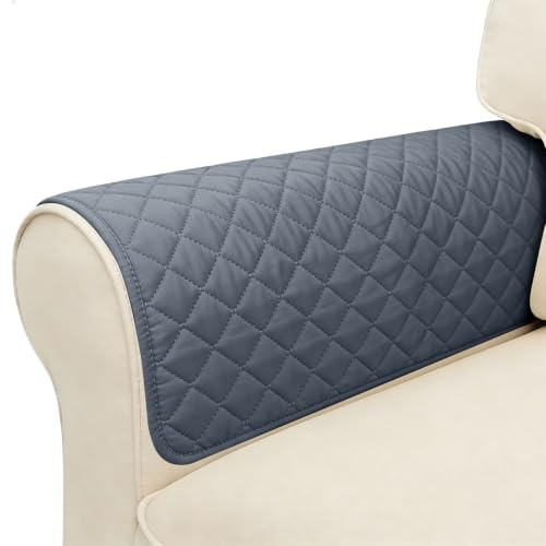 sourcing map Couch Arm Covers, 28 x 24 Armrest Cover for Sofa Gray | 2 Pcs,Non-Slip Chair Arm Covers Protector,Headrest Cover
