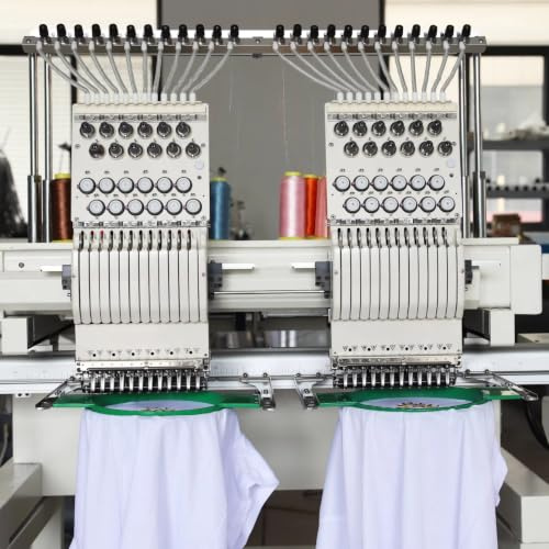 Automatische Stickmaschine mit zwei Köpfen und 9/12/15 Nadeln, mehrfarbige Nähmaschine, automatische Schneidemaschine, einfach zu bedienendes Nähgerät für Anfänger