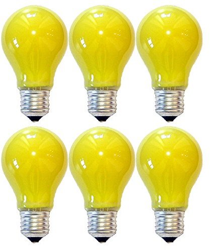 NCC-Licht 6x LED Lampe A60 Birne 5W E27 Gelb Insektenschutzlicht | LED Leuchtmittel gegen Fliegen und Insekten, ideal auf Terrassen oder am Balkon