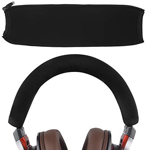 Geekria Flexstoff Stirnband-Abdeckung kompatibel mit ATH-MSR7, ATH-MSR7NC, ATH-MSR7BK, ATH-MSR7GM Kopfhörern, Ersatz/Reparaturteil, einfache DIY-Installation (Schwarz)
