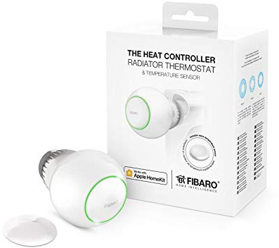 FIBARO HomeKit The Heat Controller Starter Pack / iOS Bluetooth Heizungsthermostat, Wärmeregler mit Temperaturfühler, FGT-PACK HK