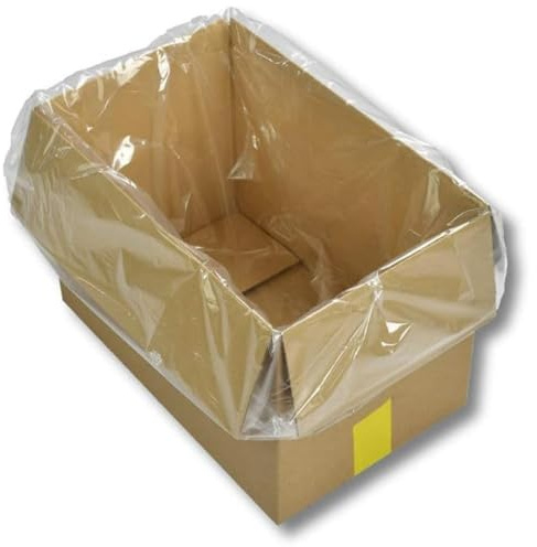 dm-folien Foliensäcke I 80 Stück I 700+550x1500 mm I Lebensmittelechte Seitenfaltensäcke 60 µ I Transparente Beutel aus recycelbarem LDPE I Reißfeste Säcke für KLT-, Fleisch- & Bäckerkisten