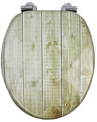 OGOMONDO Sedile Wc Copri Water Universale Frizionato Colorato Fantasia MDF Chiusura Rallentata