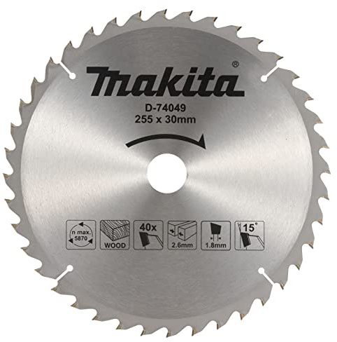 Makita D-74049 TCT Lame de scie 255 x 30 x 40 dents