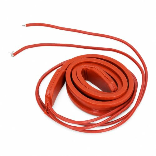 35w Silikon Heizkissen AC 220V, 15X500 Mm Flexible Heizmatte -30 Bis 200 °C Temperaturbereich Gleichmäßige Heizmatte aus Silikon für Klimaanlagen, Kompressoren, Motoren