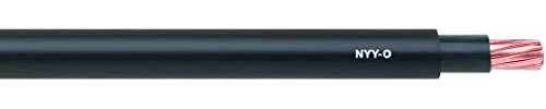 10 Meter Lapp 1550035 NYY-J 1x120 mm² RM 0,6/1kV Erdkabel schwarz I Schutzleiter 120mm2 für feste Verlegung I PVC Starkstromkabel für Außenbereich I UV-beständig, Flammwidrig I Kupfer