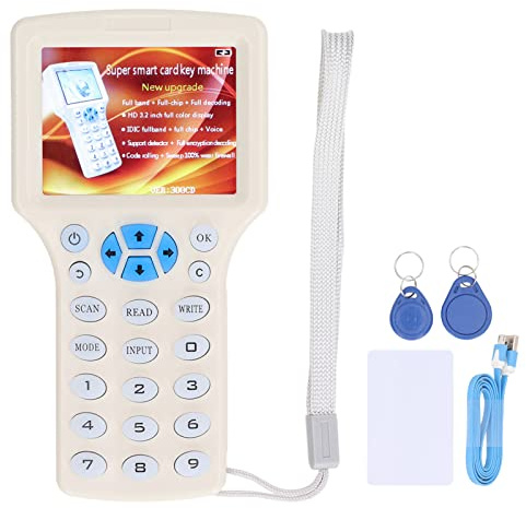 NFC-RFID-Kartenleser, Kopierer, Schreiber, Duplikator, 10 Frequenzen, für IC-ID-Karten und Alle 125-kHz-Karten, 10 Stück T5577-Karten, T5577-Schlüsselanhänger und