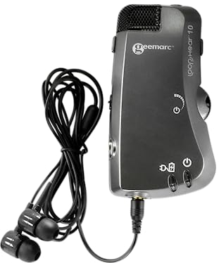 Geemarc LH10 - Persönlicher Hörapparat zur Verstärkung von Umgebungsgeräuschen - Verwendung mit magnetischen Induktionsschleifen - Ideal für Hörgeschädigte und ältere Menschen