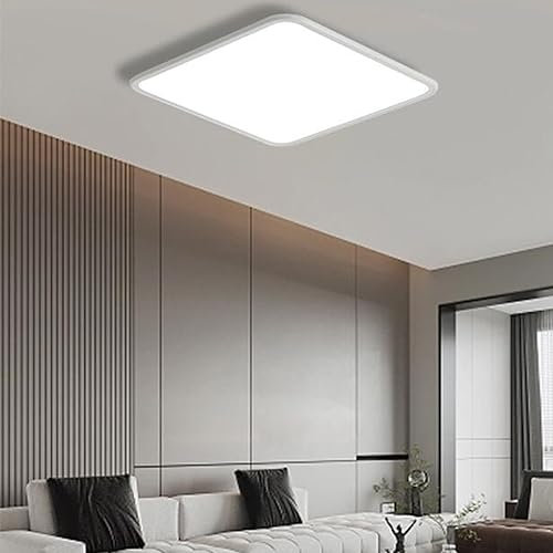 Mengjay LED Deckenleuchte Flach, Deckenlampe Quadrat,Modern Panel Lampe,Deckenpaneele,Deckenstrahler LED für Badezimmer Küche Wohnzimmer Schlafzimmer Flur,Kaltes Weiß 6000K (36W)