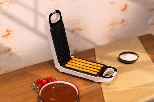 Marco Paul Churro Maker Non-Stick Dessert Machine Fast Heating Multifunctional Portable Electric Kitchen Appliance Easy to Maintain Healthier Churros Without Oil Cool-Touch Handles Safety Lock