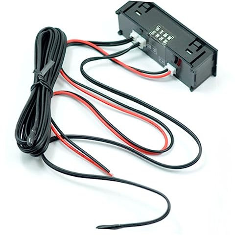 LIFKOME Thermomètre Numérique Extérieur Avec Affichage Digital Horloge Et Ventouse Module De Température Pour Voiture Aquariums Et Extérieur Bleu