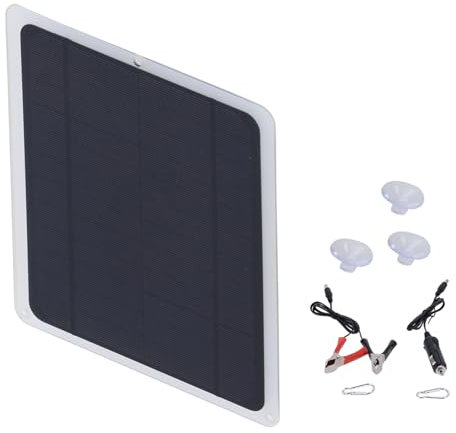 Solarpanel-Ladegerät, Solar-Autobatterie-Ladegerät, Tragbares Ladegerät, Solar 6 W, 12 V, Solarpanel-Set für Auto, Wohnmobil, Boot, Mobiltelefon