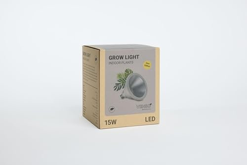 Venso EcoSolutions Growlight Indoor plants LED E27 Pflanzenlampe, Vollspektrum, 15W Pflanzen Lampe, Venso Ecosolutions, verbesserte Photosynthese, höhere Chlorophyllbildung, Venso Pflanzenlampe Weiß