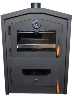 Horno TRH-L Middle Tromen | Calor Envolvente | Acero Enlozado y Refractario | Cocción Perfecta con Leña | 81x60x78 cm
