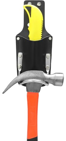 quipuda Hammer-Gürtelhalter, echtes Leder, Hammertasche, Gürteltasche, für Beil, Gürtel, Bucheron (schwarz)