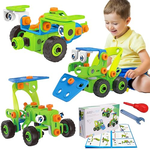 BURKUSUR Konstruktionsspielzeug Spielzeug für 5 6 7 8 9 10 Jährige Jungen und Mädchen, 3-in-1 STEM Gebäude Kit Bausteine Spielzeug ab 6-8 8-12 Jahre Kreatives Geschenke Bausteine für Kinder