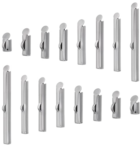 BENECREAT 112 Stück Schiebeverschluss 8 Größe 304 Edelstahl Schmuckzubehör | Verschlüsse Tubes, Schiebeverschlussrohre, Endkappen Verschlüsse Zum Herstellen von Halskette, Perlenketten Und Armbändern