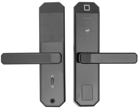 Serratura intelligente per porta con impronte digitali, serratura biometrica con maniglia, serratura intelligente della porta, sblocco con impronte digitali/carta/chiavistello/codice per hotel di