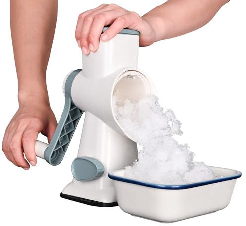 Manueller Eiscrusher & Slushy Maker,Tragbarer Crushed Ice Maker Mit Edelstahlklingen, Rutschfestem Saugfuß & Handkurbel – Einfach Zu Reinigen, Idealer Ice Crusher Für Sommergetränke Zuhause