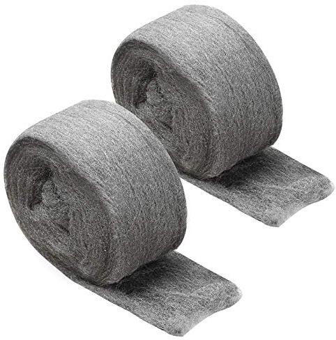 2 Pack Steel Wool Mice, JatilEr Wire Wool 0000 Fine Steel Wool Rodent Control Stops Rats and Mice Steel Wool Tool Gap Blocker Insect Pest Proofing Hardware Cloth (ca.3 m)