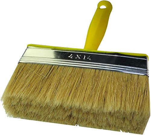 AERZETIX - Brocha de Cerdas Naturales de Jabalí/Pincel Plano de Superficie - 38.50x138.50mm - Pintura de Pared/Cepillo de encalar - Mango de plástico - Herramienta de decoración/renovación - C45975