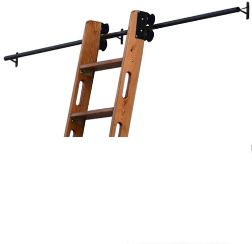 HJYDAQ Bibliotheksleiter Hardware Kit Schiebetür Kit Scheunentor Hardware Schiebetürbeschlag Set Schiebetürsystem Laufschiene Zubehörteil, für Home/Indoor/Loft (Size : 300cm Gleisbausatz)