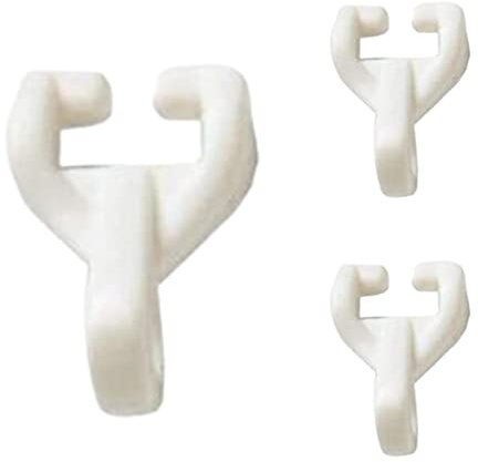 Ganci per binario per tende a doppio scorrimento in nylon, ganci per binario per roulotte, per finestre, porte, tende da doccia, confezione da 20.