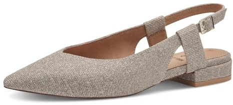 s.Oliver Damen Slingpumps Spitz Vegan, Gold (Champagne Glit), 36 EU