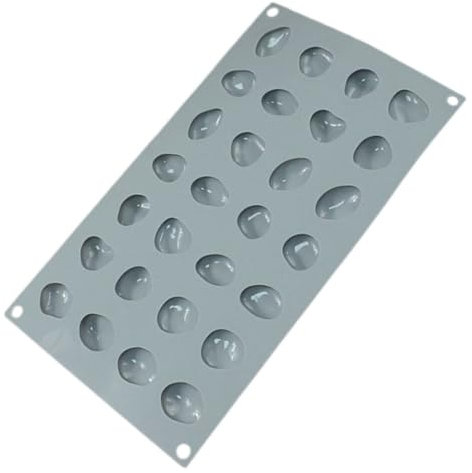 Sewroro Moldes de silicona de piedra 3D con guijarros para hornear pasteles mousse postre moldes para hornear yeso hormigón hecho a mano piedra molde de praliné molde para hacer jabón