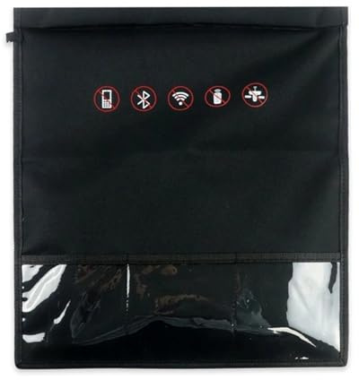 HLQXHM Signalblocker Faraday-Tasche, Signalblockiertasche, RFID-Abschirmung, Tasche für Brieftasche, Ausweis/Autoschlüssel, groß, 35 x 45 cm, Einheitsgröße