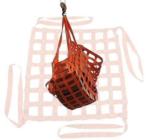 Polyester Flat Lifting Cargo Net - Lifting Hoisting Net, Sturdy Load-bearing Material Handling Belts, Truck/Trailer/Cargo Net, Heavy Duty Rigging Strap For Lifting And Towing ( Size : 1 X 1M/Mesh 10cm