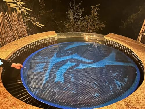 Solarplane Abdeckplane Pool Runde Schwimmbad Warmabdeckung 27 25 24 21 18 16 15 14 13 12 10 8 6 5 4 Ft, Oberirdische Pool-Solarabdeckung 20mil Dick, Blue Bubble Schwimmbad Spa Abdeckung(Size:6m/19.6FT