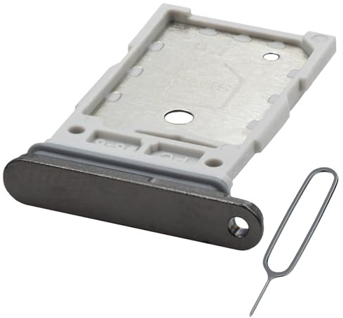 MMOBIEL Dual-SIM- Kartenhalter Kompatibel mit Samsung Galaxy S24 Ultra - SIM-Tray - SIM-Kartensteckplatz - SIM-Kartenhalter Ersatz - inkl. SIM-Nadel und Wasserdichtem Gummiring - Schwarz