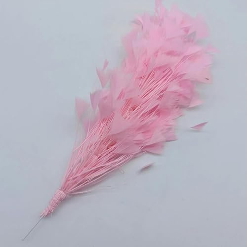 1 lot de fleurs de plumes de dinde, bouquet de plumes de faisan, corsages de mariage pour décoration de coiffure, accessoires de couture, artisanat, plumes roses