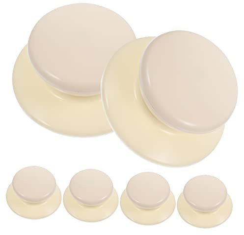 MAGICLULU 6pcs Beige Lid Knobs for Woks and Soup Pot Lids, Wear-resistant and High Temperature Resistant Replacement Handles, for Kitchen Cookware Assorted Style Style