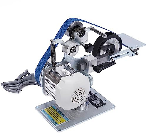 Set di affilatrice per nastri da banco da 550 W - Levigatrice e lucidatrice per nastri da tavolo fai da te versatile da 30'' x 1'' con motore brushless per rettifica verticale e orizzontale
