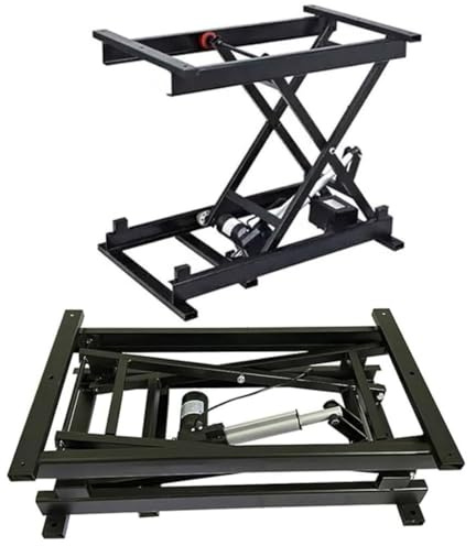 Mesa de comedor con soporte elevador de tijera con control remoto, mesa elevadora de tijera eléctrica plegable, plataforma de altura ajustable, 400 x 320 x 310 mm