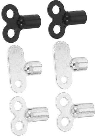 Gadpiparty 6pcs Radiator Bleed Key Set Valve Tool for Air Release Compatible Heating Radiators and Faucets and Portable Design Pre-drilled for Easy Storage