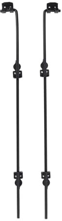 36 Heavy Duty Gate Drop Rod, Steel Gate Cane Bolt for Chain Link Fence with Black Finish, Gate Ground Latchs, Gate Drop Pin for Single or Double Gate, Wood PVC Metal Fences Gates