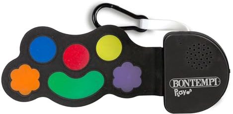 Bontempi | Portachiavi Musicale Drum Pad, Portachiavi Flessibili Soft Rubber e Touch Sensitive