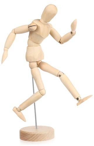 OSALADI Zeichnungsfigur Beweglichen Gelenken Für Künstler Skizzieren Und Malen Stabiler Stand Und Vielseitige Nutzung Als Dekoration
