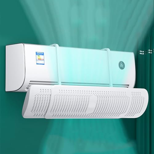 NSTVVEE Deflector de Flujo para Aire Acondicionado, Protector Deflector para Unidad Split, deflectores de ventilación retráctiles, anticondensación de Agua, dirección del Viento Ajustable