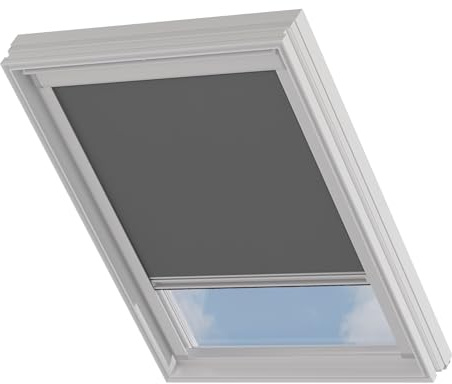 Cocoon Dachfenster Verdunkelung PK08 - Kompatibel mit VELUX Dachfenstern - Dachfenster Rollo mit Hitzeschutz - Einfache Montage - Dunkelgrau