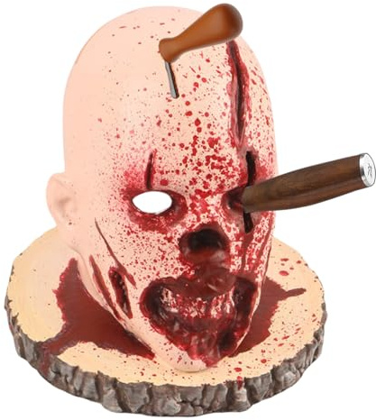 Porte-couteaux en forme de tête de mort, accessoires de cuisine d'Halloween, décoration d'intérieur pour couteaux de cuisine, décorations d'automne pour la maison