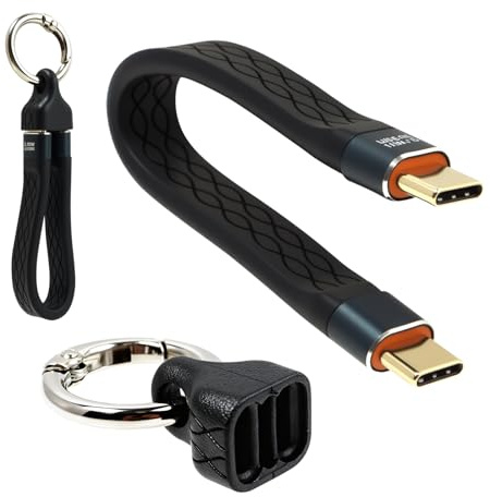 Cable USB C corto de 240 W, transferencia de datos de 40 Gbit/s, cable USB C a USB C corto, adecuado para carga y transferencia de datos, compatible con iPhone 17/16/15 Pro Max/Pro, Android y iPad