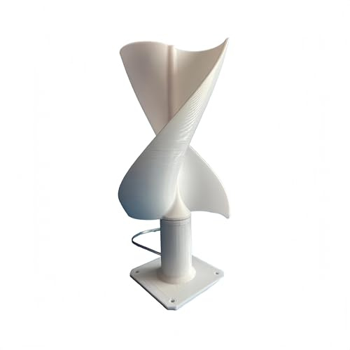 DIY Spiral Wind Turbine Model Wind Power Generator with LED Lights, 100MM Rotating Diameter, Low Noise for Science & Technology Experiments, Teaching Lectures