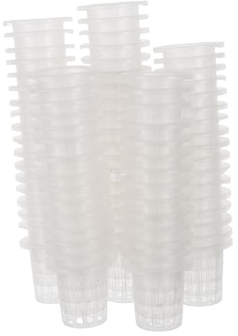 EPIGEIST 80 Unidades Copa de plantación para Plantas acuáticas cestas de plantación de Plantas acuáticas cestas de Cultivo hidropónico de Malla Transpirable White