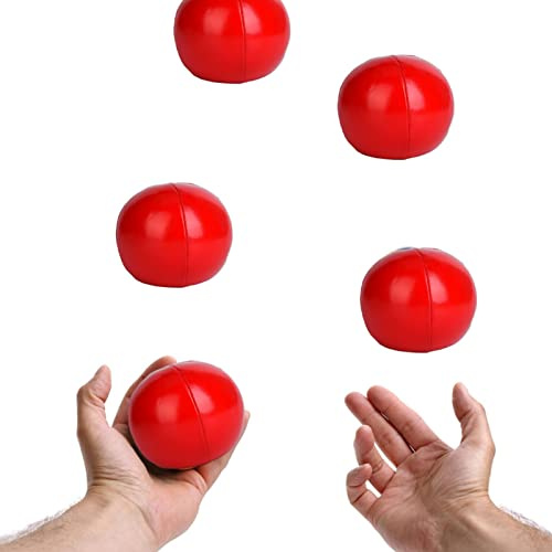 ZJchao Jonglierbälle, 3 Stück Jonglierbälle Anfänger für Anfänger Leichte Leichte Weicher, Einfacher Jonglierball, Ideal für (Rot)