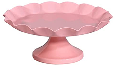 Cryfokt Alzata per Torte Stabile, Semplice, Multifunzionale, Alzata per Torte, Supporto per Cupcake, Dessert, Frutta, Rosa, per Matrimoni, Compleanni, Decorazioni in Ferro (taglia piccola)
